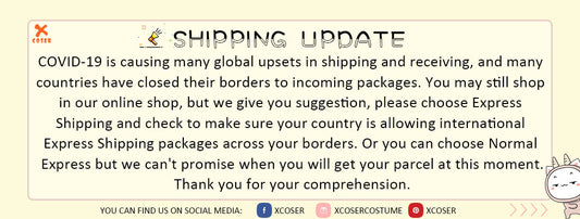 Xcoser INTERNATIONAL SHIPPING UPDATE