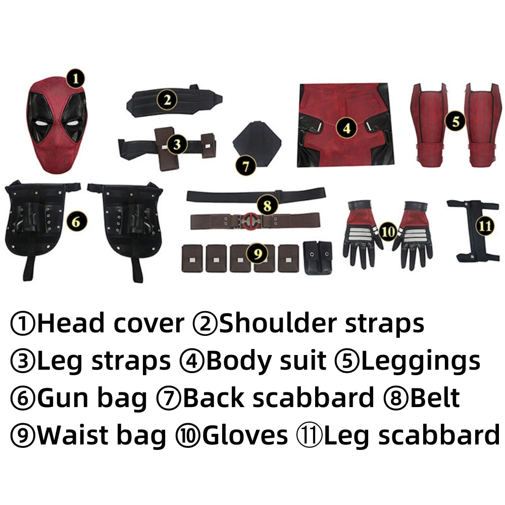 Xcoser Deadpool2 Wade Wilson Full Suit Cosplay Costume