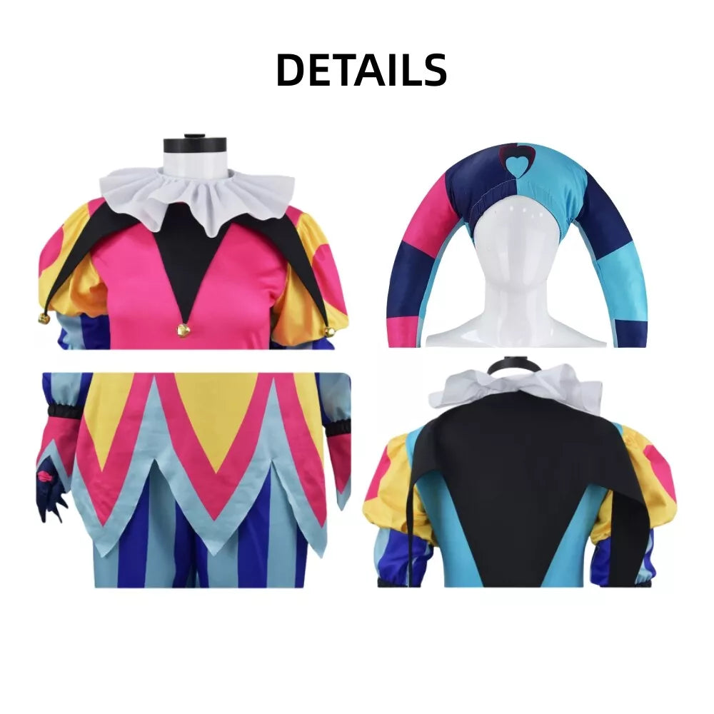 【New Arrival】Xcoser Hazbin Hotel Helluva Boss Fizzarolli Clown Cosplay Costume