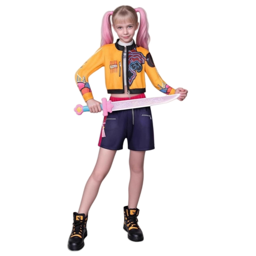 New Arrival | Xcoser Movie KPop Demon Hunters Rumi Mira Zoey Cosplay Costumes Kids Halloween Dress