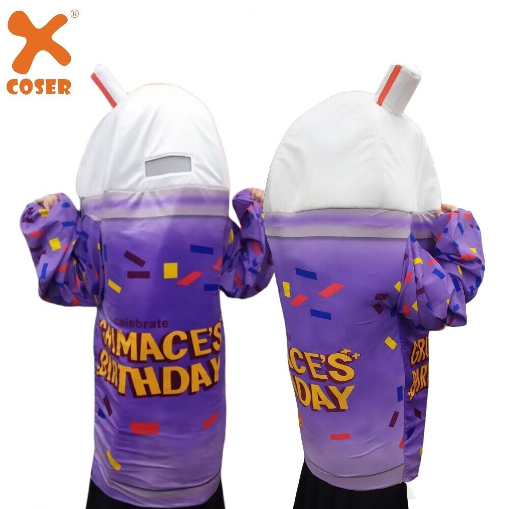 Xcoser Grimace Birthday Purple Shake Milkshake Costume
