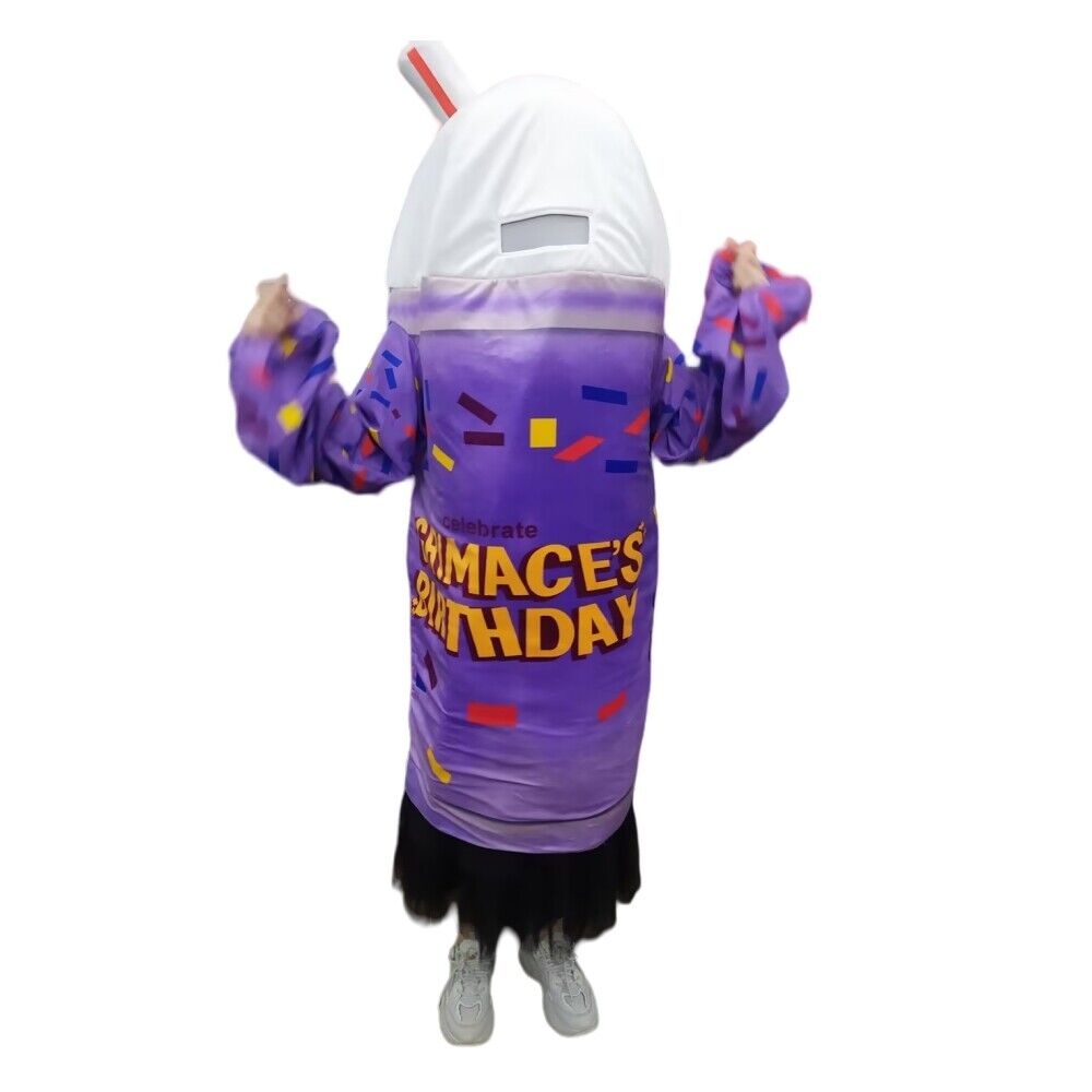 Xcoser Grimace Birthday Purple Shake Milkshake Costume
