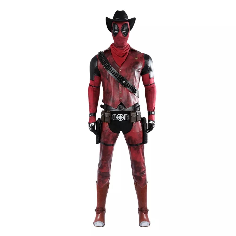 Xcoser Deadpool 3 Wade Wilson Cowboy Deadpool Costume
