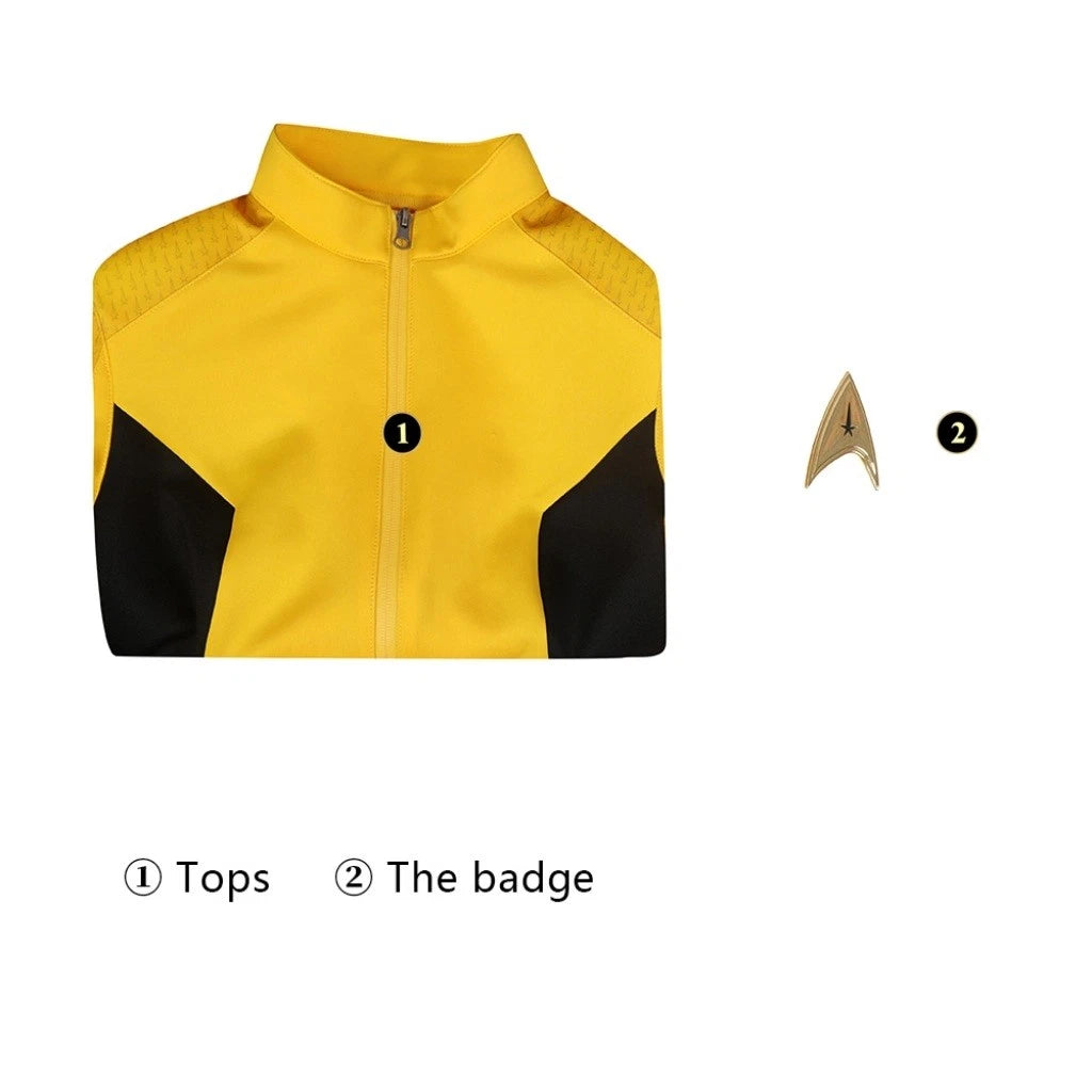 New Arrival | Xcoser Star Trek: Strange New Worlds Number One Cosplay Starfleet Uniform Badge