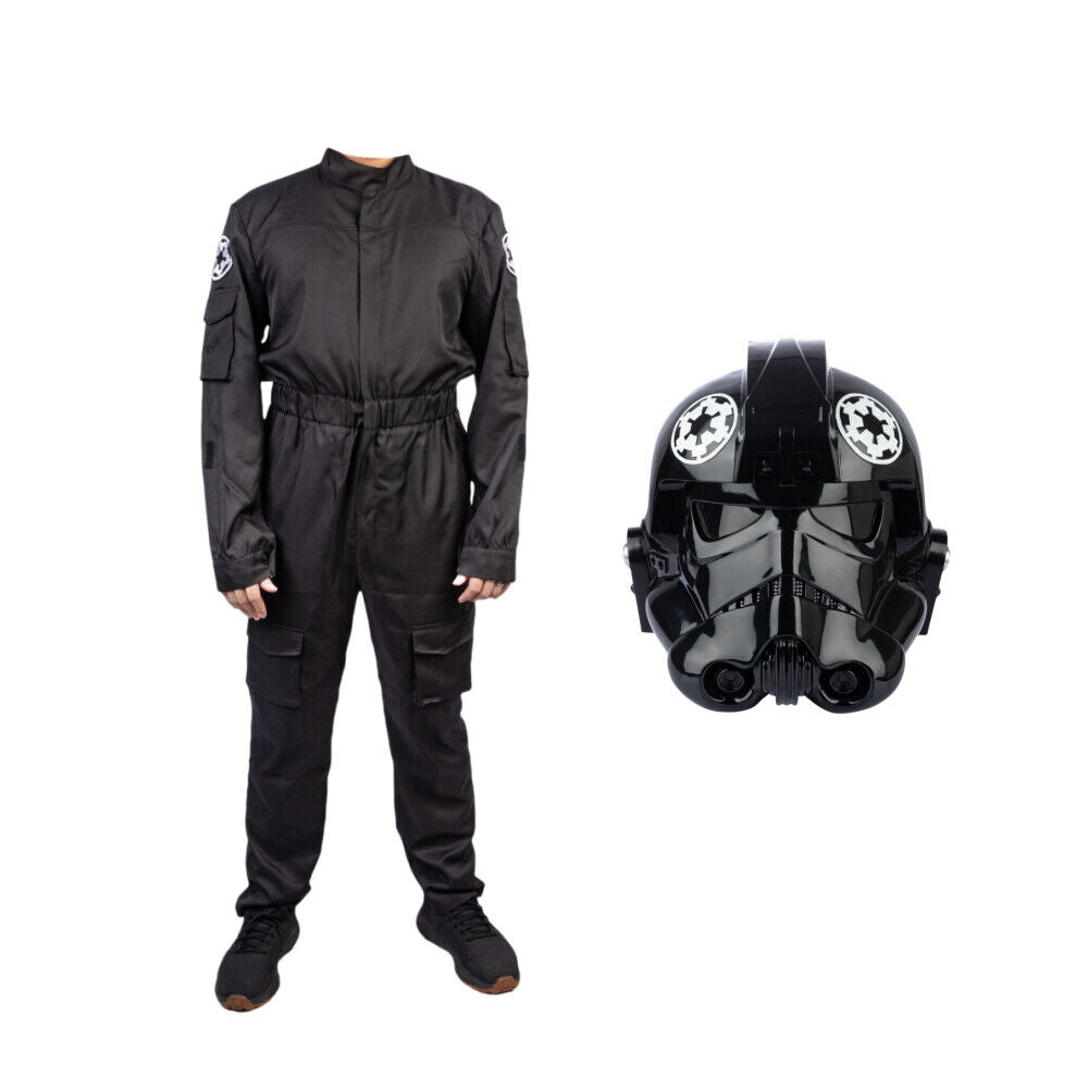 Xcoser Star Wars Imperial Tie Fighter Pilot Cosplay Costume & Helmet