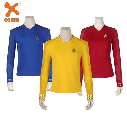 New Arrival | Xcoser Star Trek: Strange New Worlds Cosplay Starfleet Uniform & Badge Top Shirt