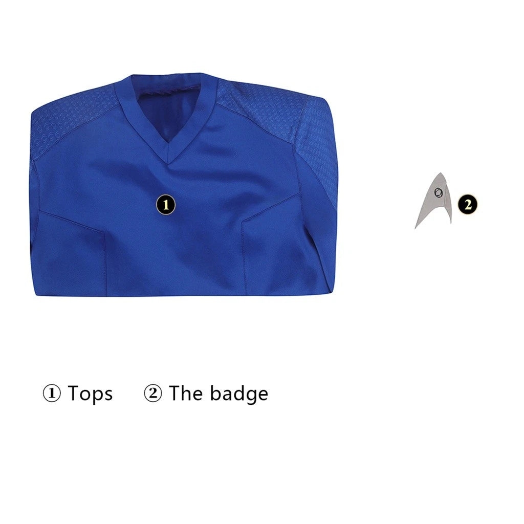 New Arrival | Xcoser Star Trek: Strange New Worlds Cosplay Starfleet Uniform & Badge Top Shirt