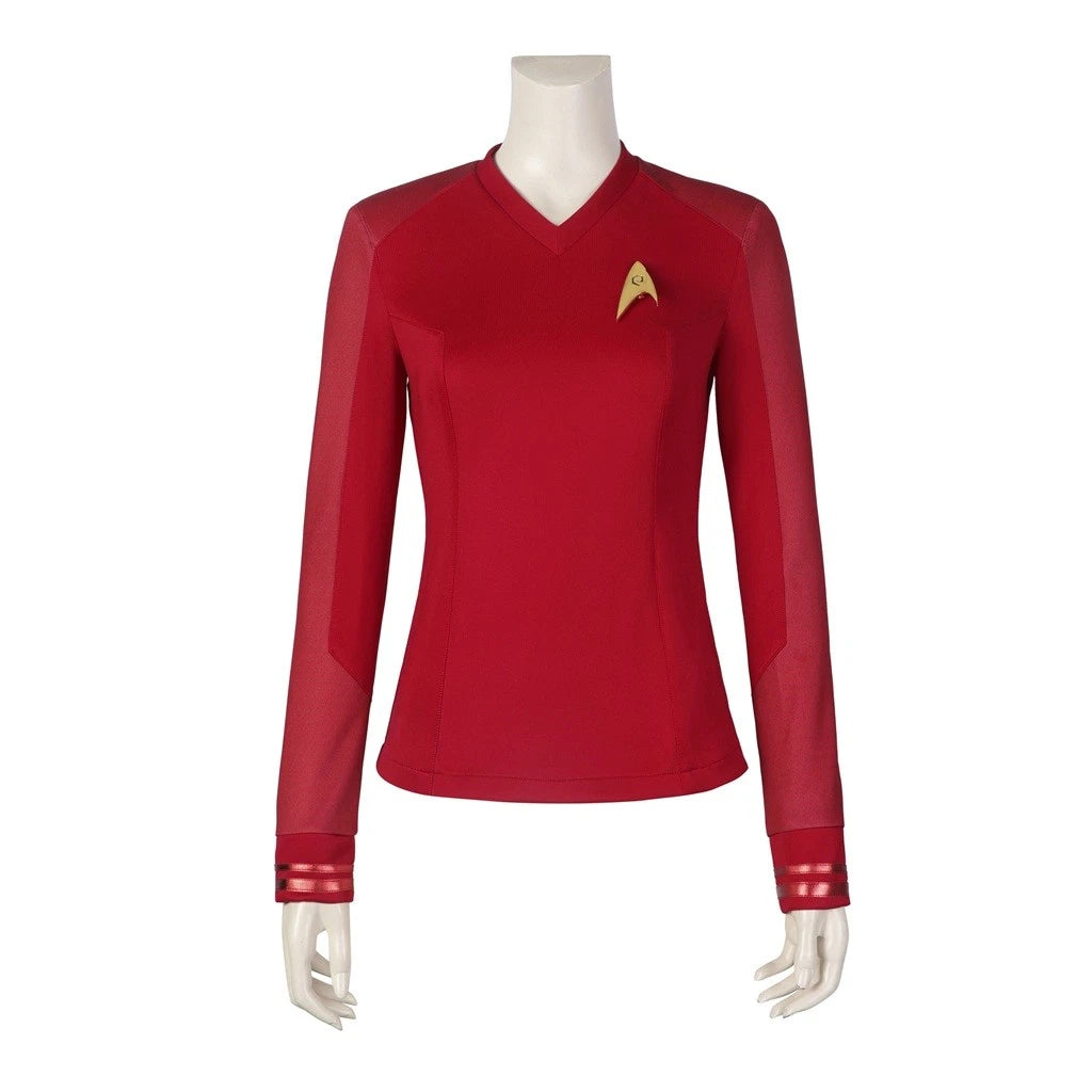 New Arrival | Xcoser Star Trek: Strange New Worlds Cosplay Starfleet Uniform & Badge Top Shirt