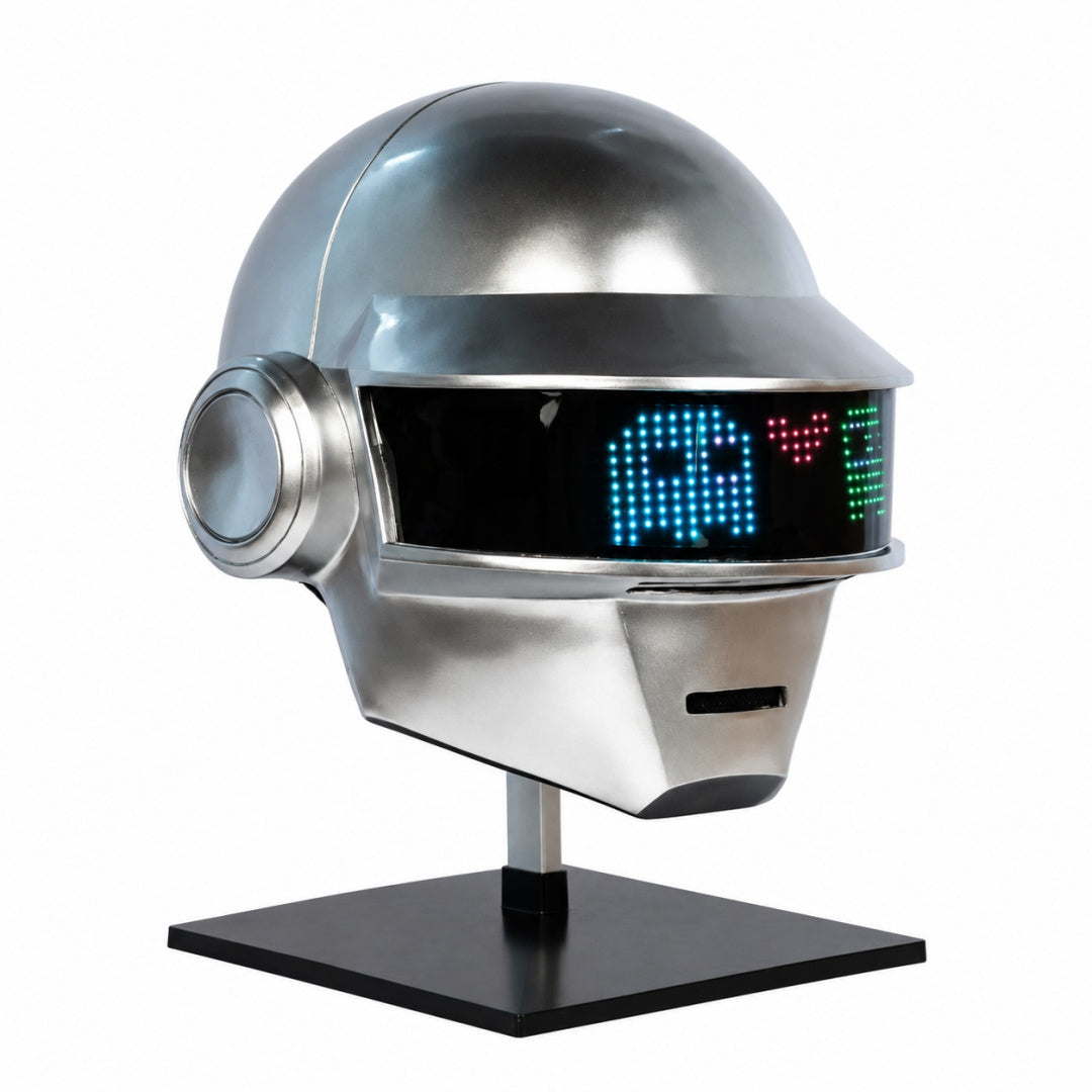 Xcoser Daft Punk Thomas Helmet Silver Matte LED Light Up Resin Replica Prop Mask