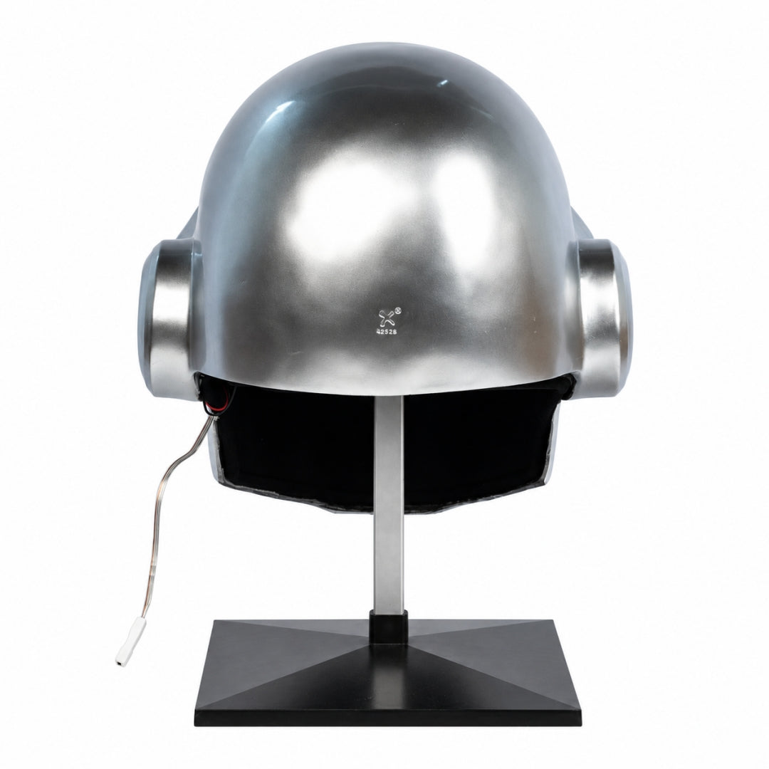 Xcoser Daft Punk Thomas Helmet Silver Matte LED Light Up Resin Replica Prop Mask