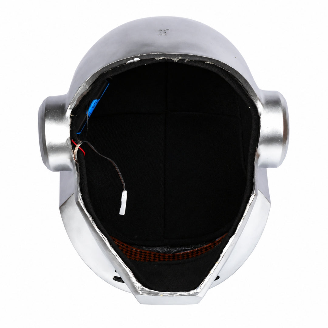 Xcoser Daft Punk Thomas Helmet Silver Matte LED Light Up Resin Replica Prop Mask